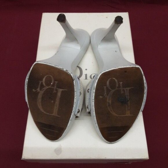 Christian Dior My Dior MyDior Clog Mules Sandals Slides Heels Stilettos 37.5 7.5 - Picture 6 of 7
